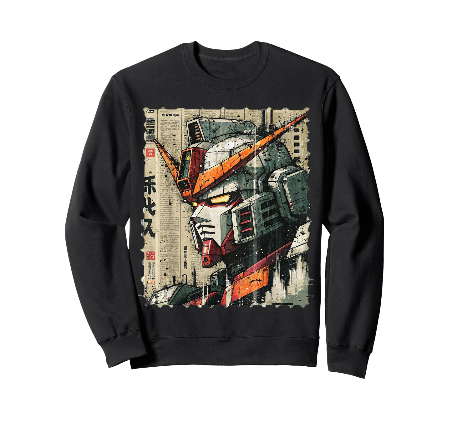 Japanese Mecha Robot Head Vintage Anime Art Mens Boys Kids T-Shirt