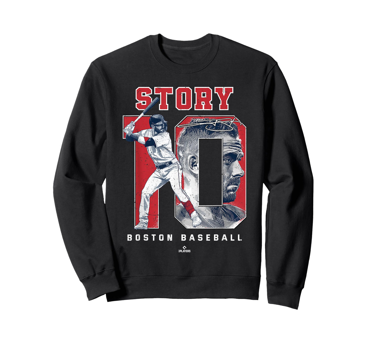 Number and Portrait Trevor Story Boston MLBPA T-Shirt