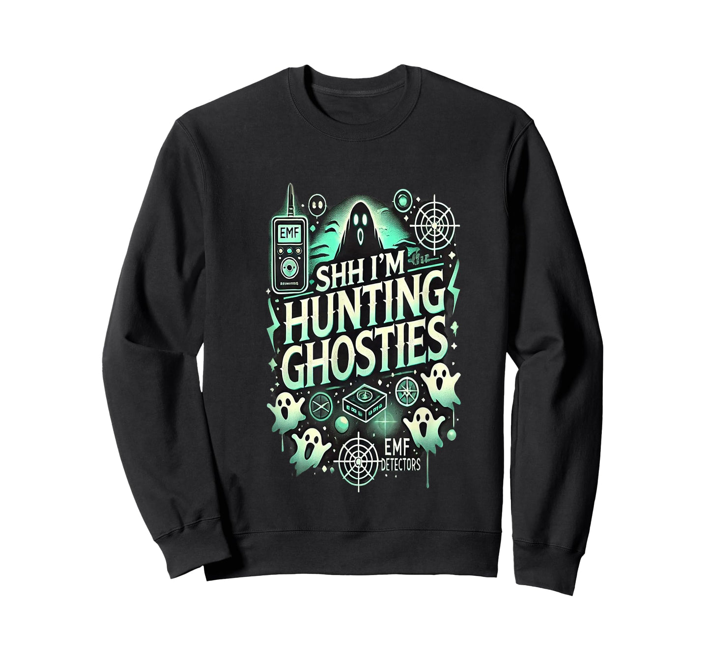 Shh I’m Hunting Ghosties Funny Ghost Hunting phasmophobia T-Shirt