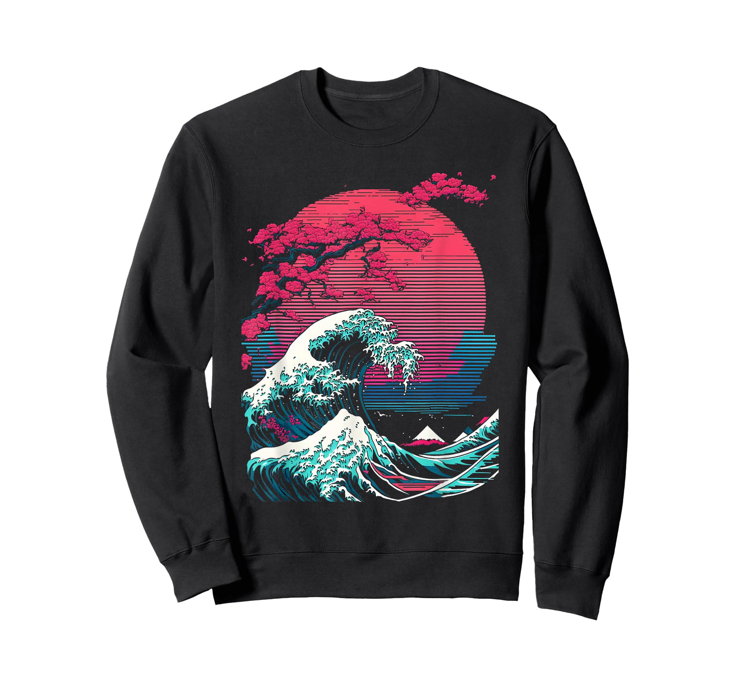Great Wave Off Kanagawa Retro Glitch Aesthetic Vaporwave T-Shirt