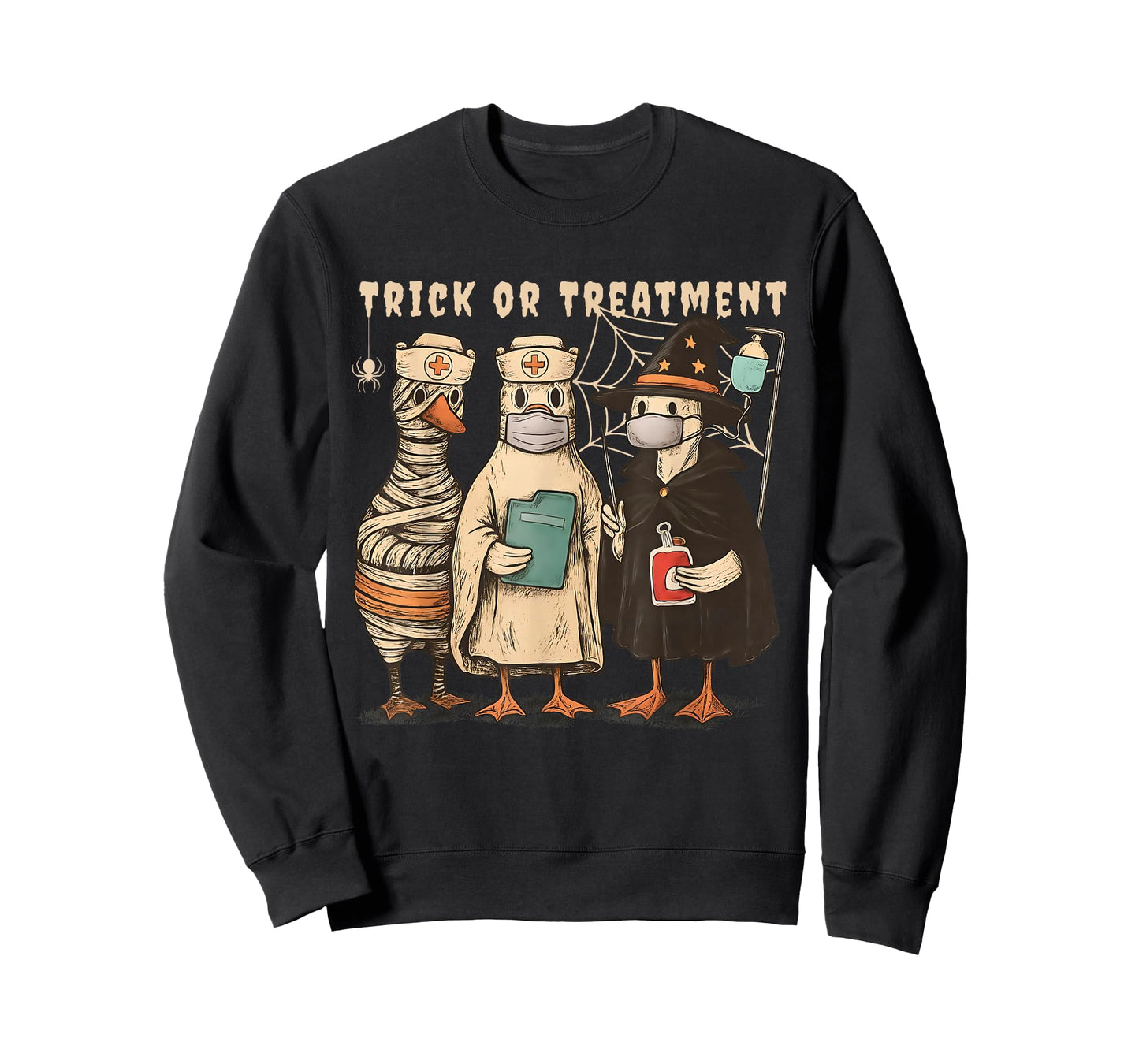 Retro Halloween Registered Nurse Ghost Witch Spooky Season T-Shirt