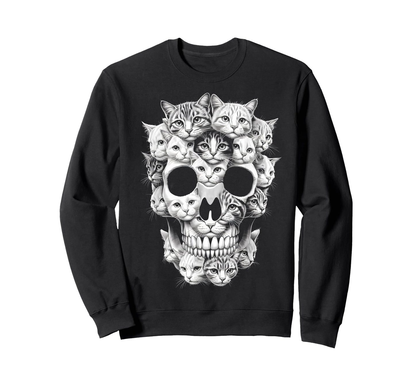 Cat Skull Kitty Cute Goth Halloween Costume Cat Lover T-Shirt
