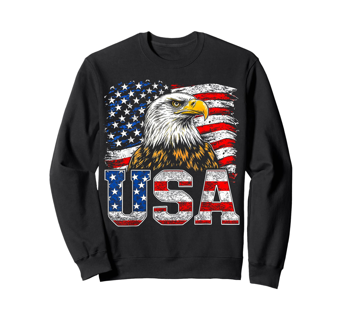 USA American Flag Bald Eagle 4th of July Patriotic Men Women T-Shirt