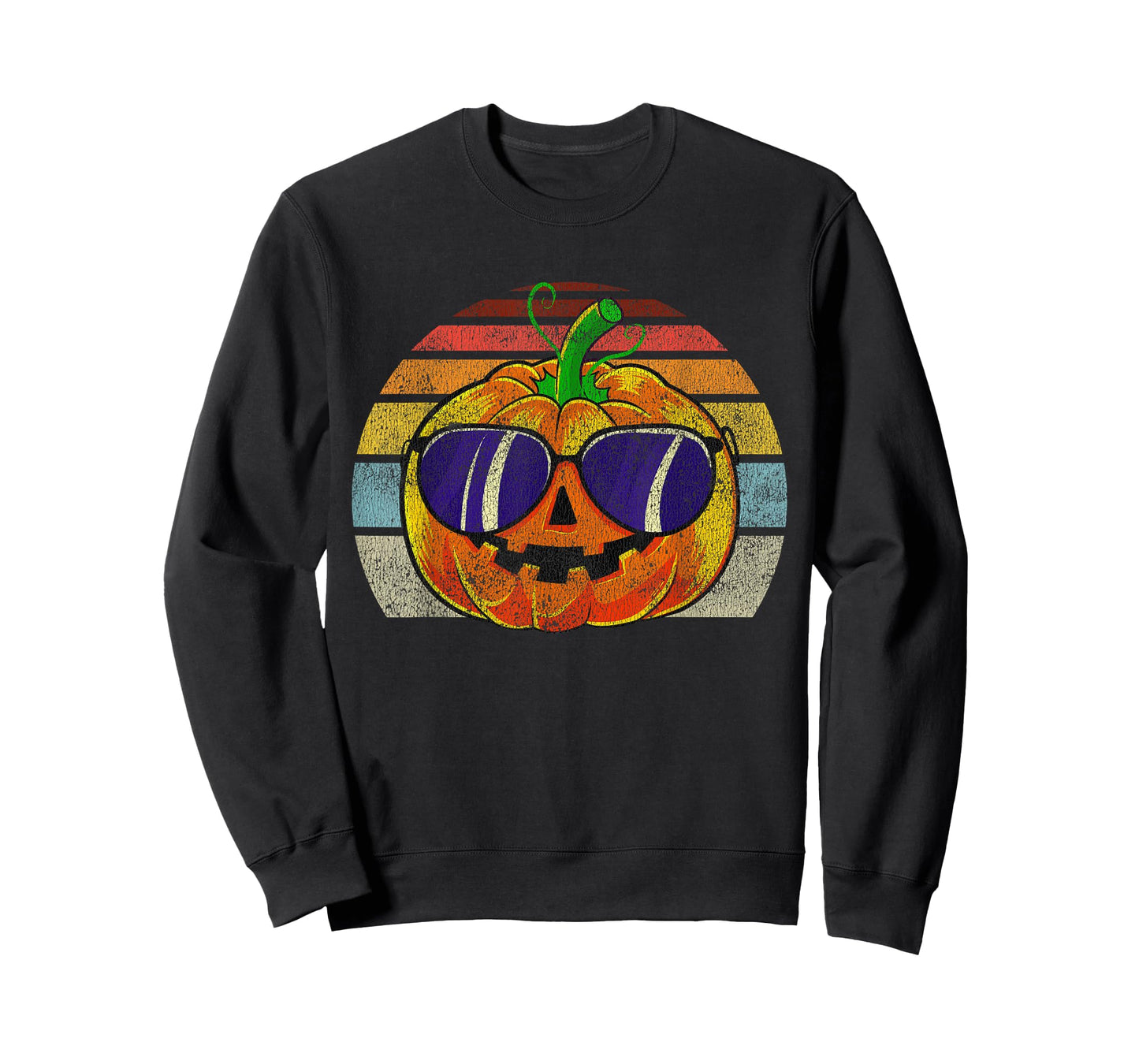 Cool Pumpkin Retro Style Halloween Vintage Women Men Kids T-Shirt
