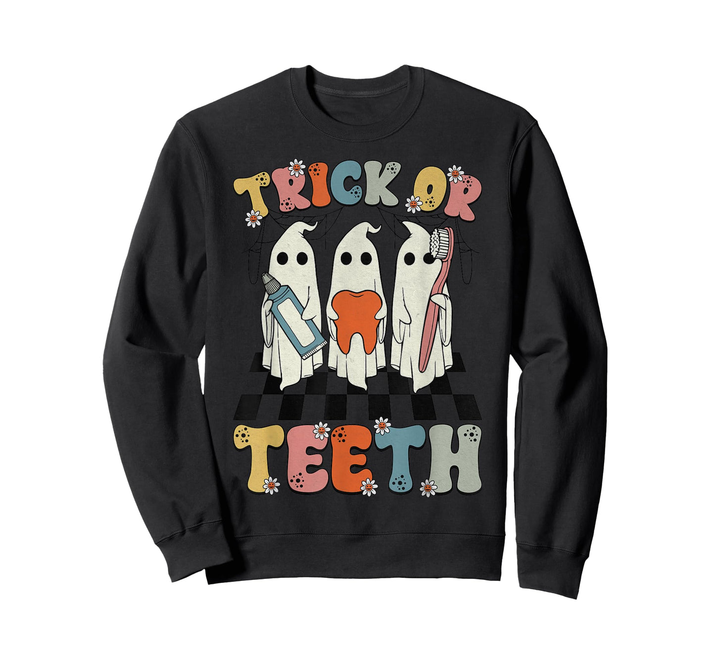 Funny Trick Or Teeth Halloween Dental Hygienist Or Assistant T-Shirt