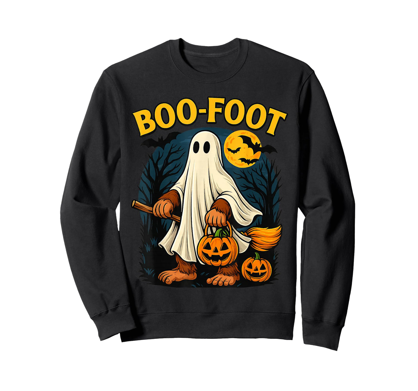 Boo-Foot Funny Bigfoot Ghost Costume Halloween Sasquatch T-Shirt