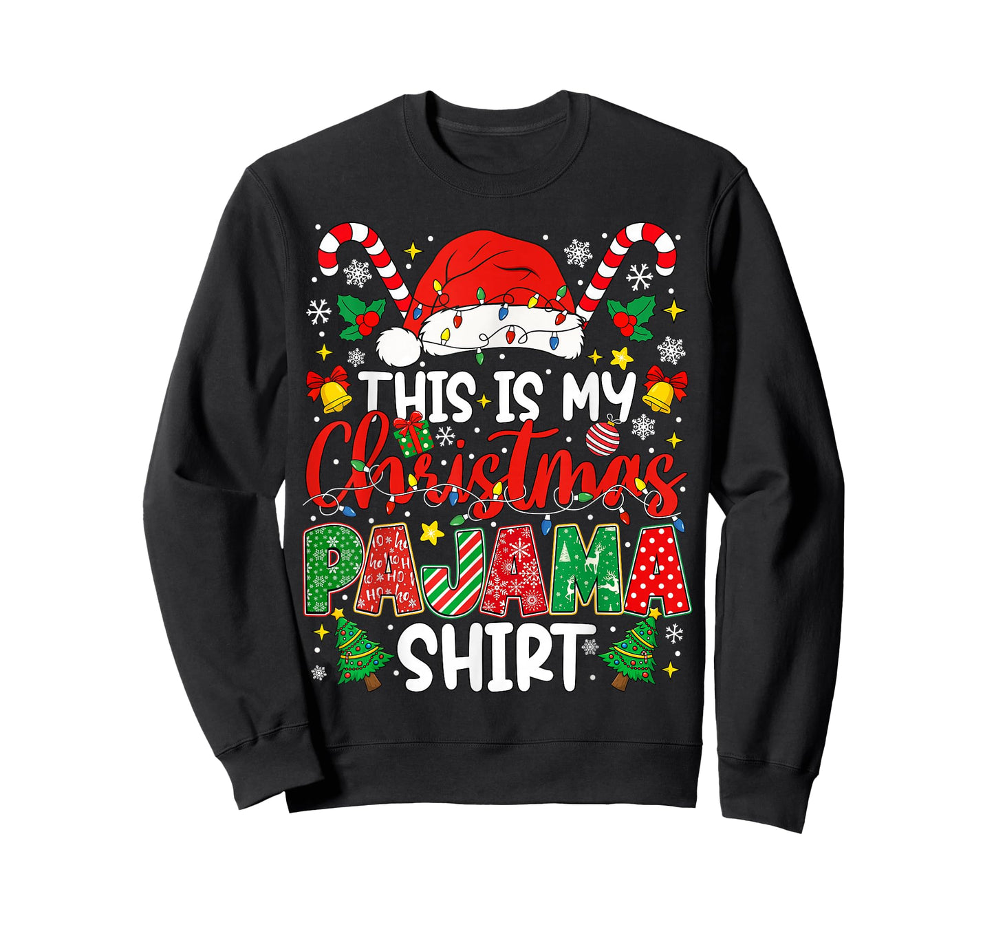 This is My Christmas Pajama Shirt Funny Xmas PJs Men Women T-Shirt