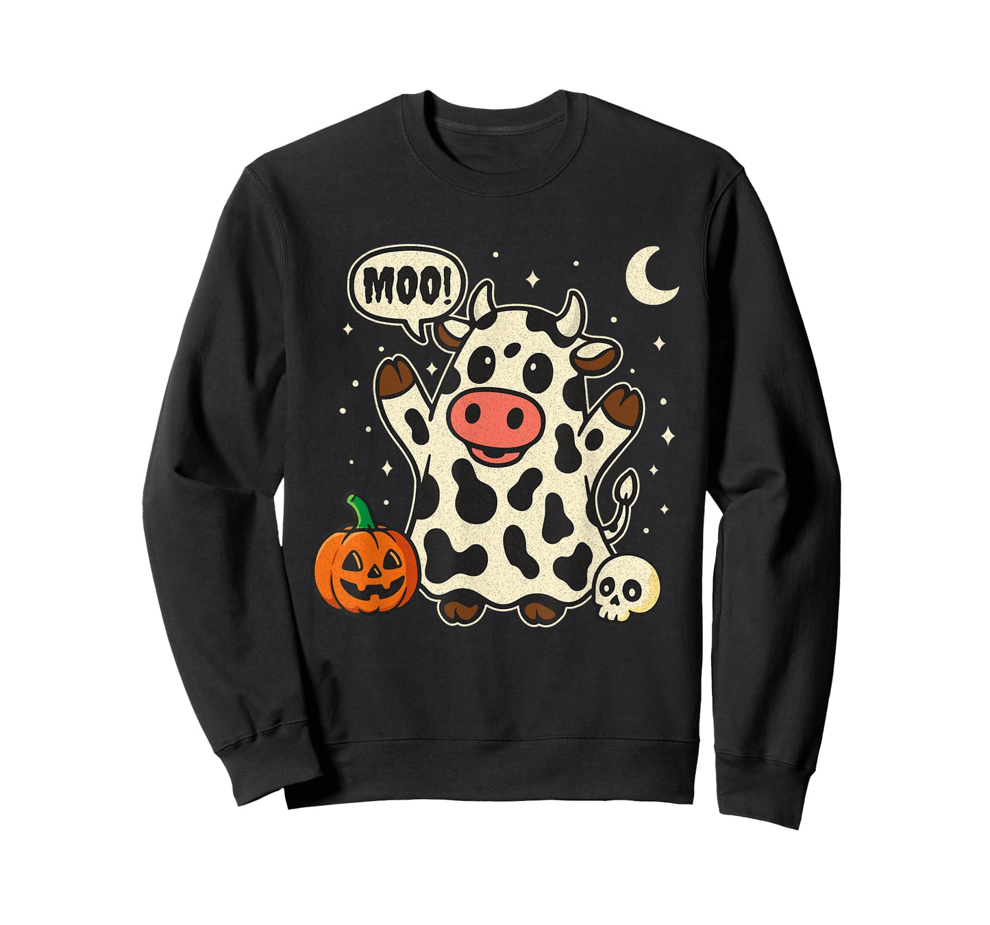 Funny Cute Halloween Costume - Moo Ghost Cow Halloween T-Shirt