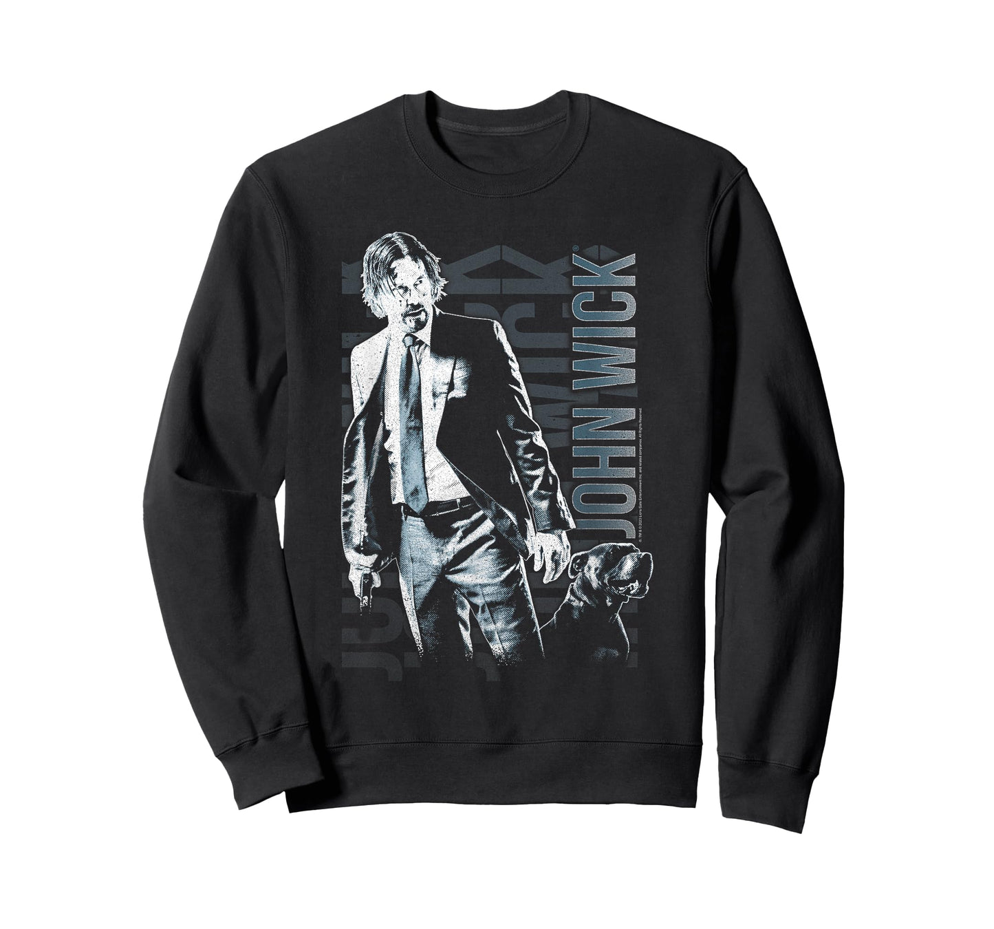 John Wick Distressed Photo with Dog Action Movie T-Shirt