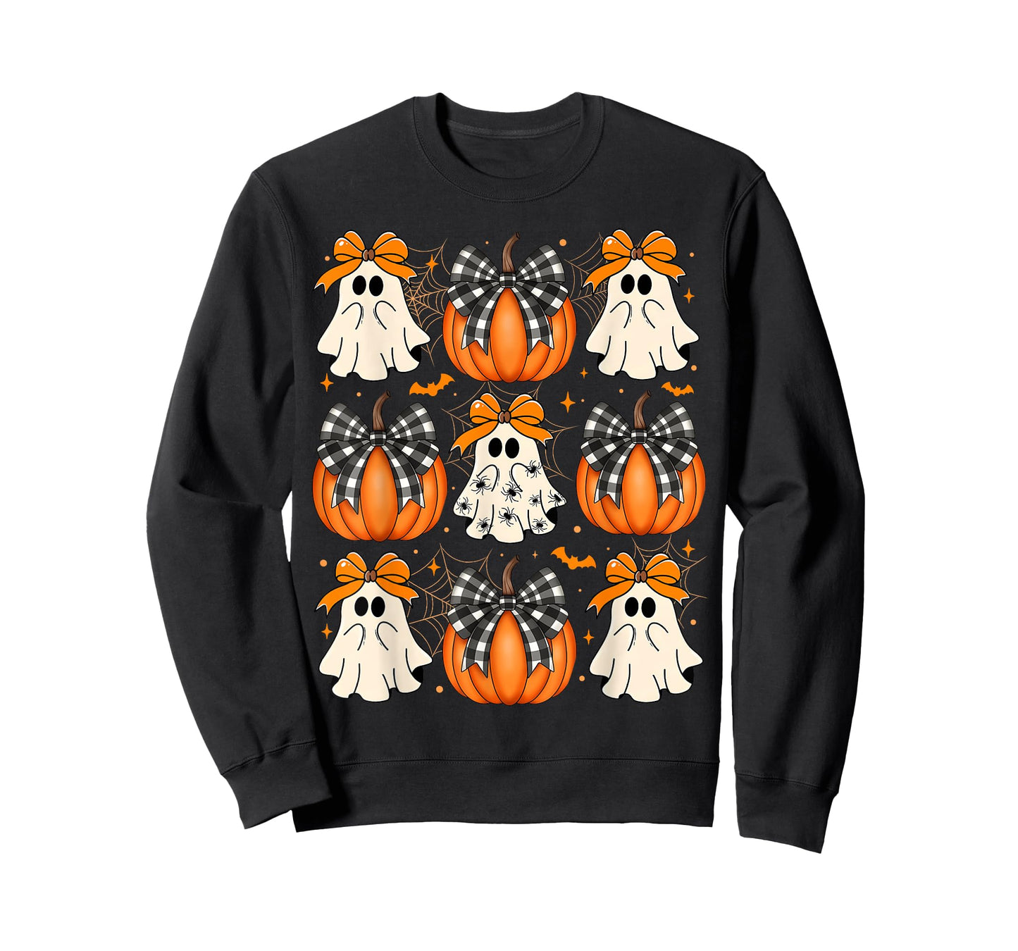 Halloween Ghost Coquette Bow Pumpkin Spooky Boo Women Girl T-Shirt