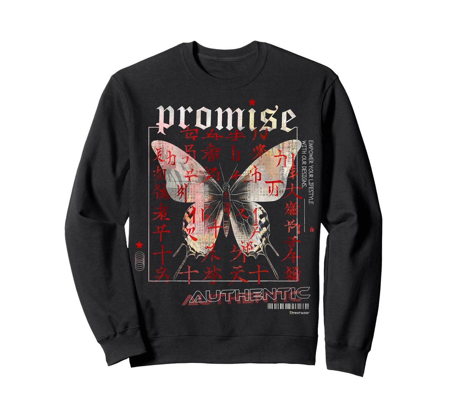 Butterfly | Frontprint | Anime Animal Art Graphic Anime T-Shirt