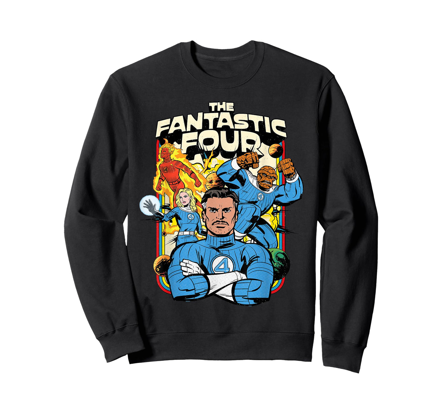 Marvel The Fantastic Four: First Steps Retro Planets Team T-Shirt