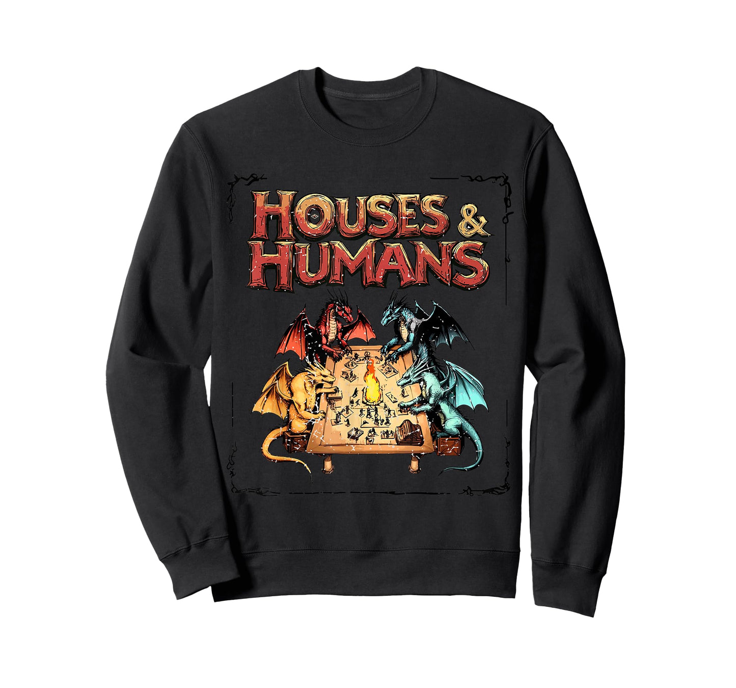 Houses and Humans Vintage Retro 90s Joke Gaming D20 T-Shirt