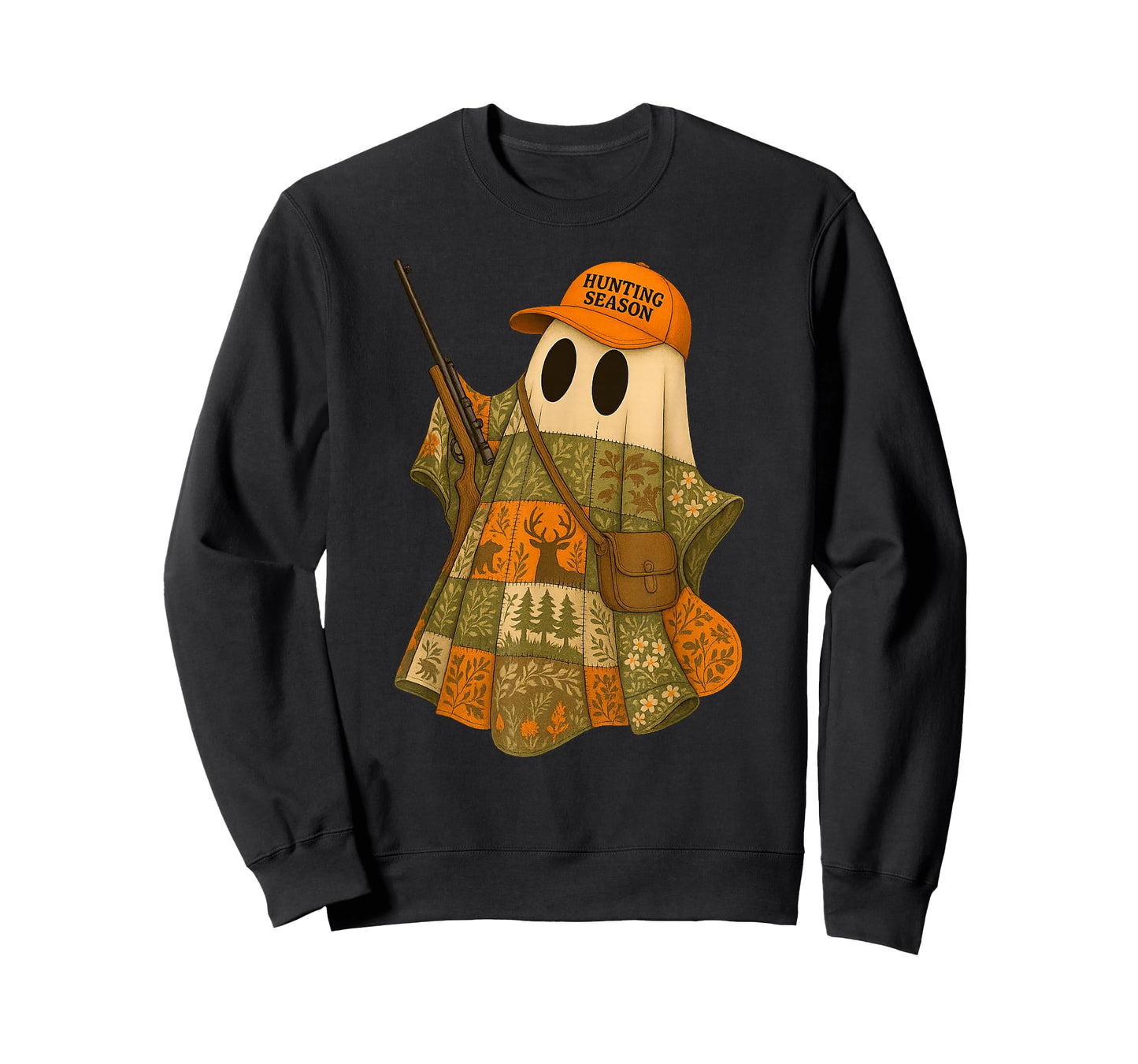Hunting Season Camo Hunting Ghost Patchwork T-Shirt