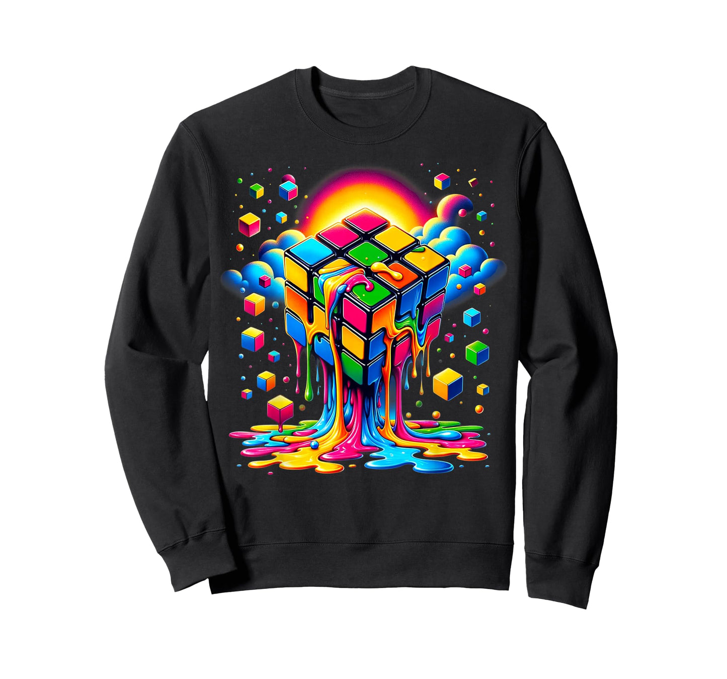 Melting Cube Speed Cubing Vintage Puzzle Youth & Math Lovers T-Shirt