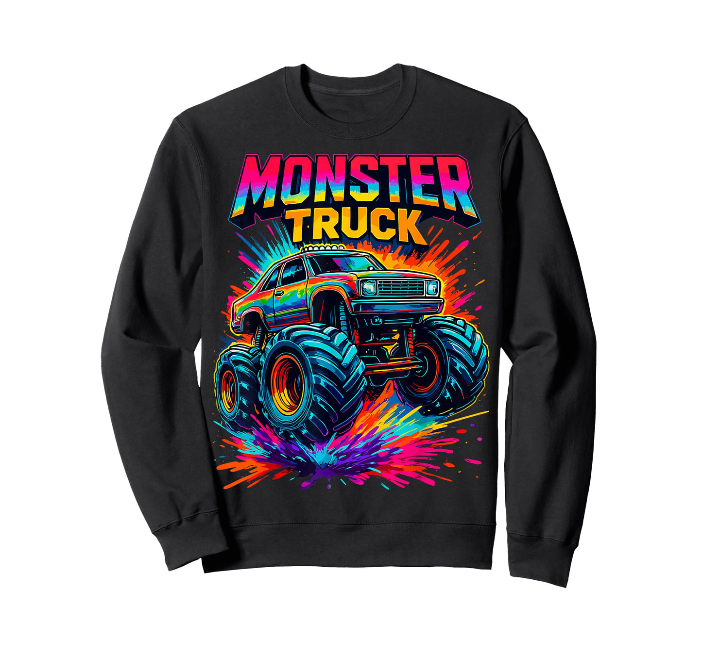Monster Truck Birthday Party Colourful Monster Trucks T-Shirt