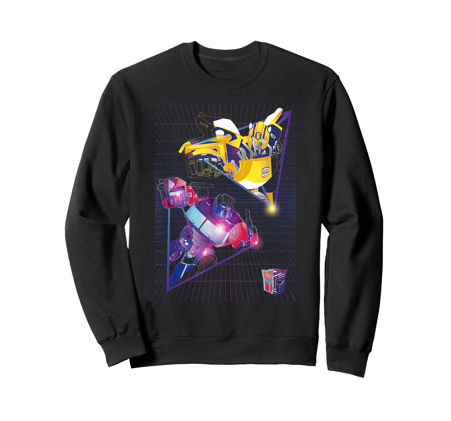 Transformers Optimus Prime & Bumblebee Neon Triangle T-Shirt