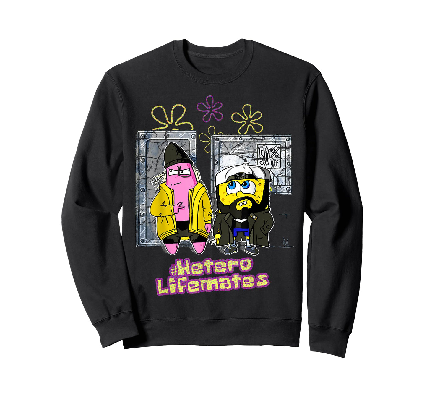 Kevin Smith Jay & Silent Bob Remix Sponge Retro 90s Mashup T-Shirt