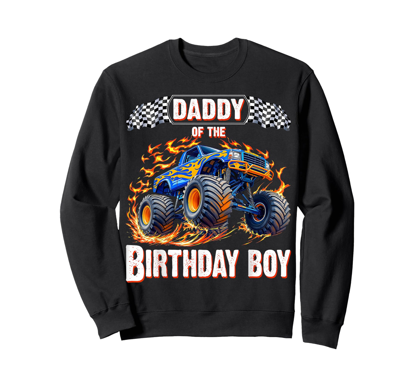 Daddy of the Birthday Boy Monster Truck Birthday T-Shirt