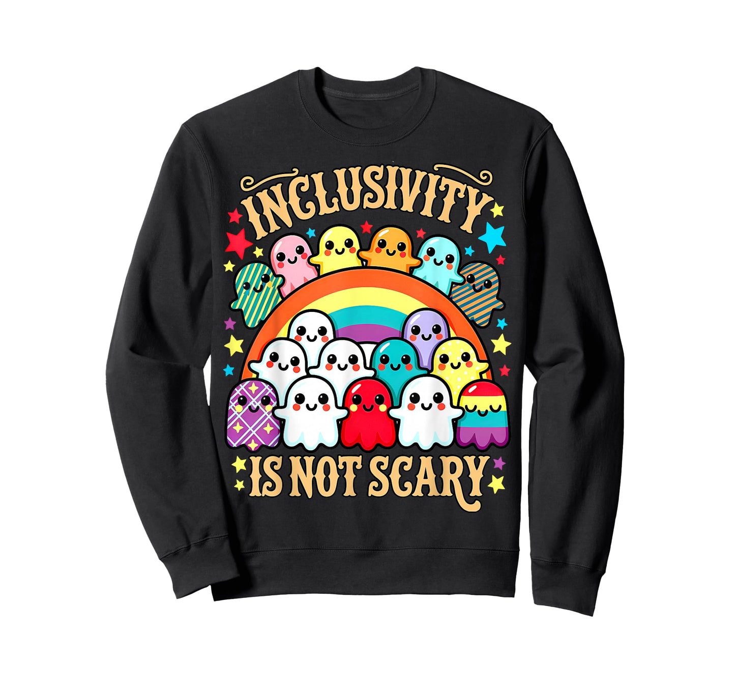 Inclusivity Is Not Scary – Cute Ghost Halloween T-Shirt