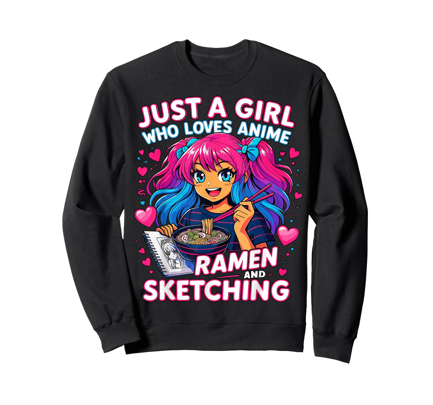 Just a Girl who Loves Anime Ramen and Sketching T-Shirt