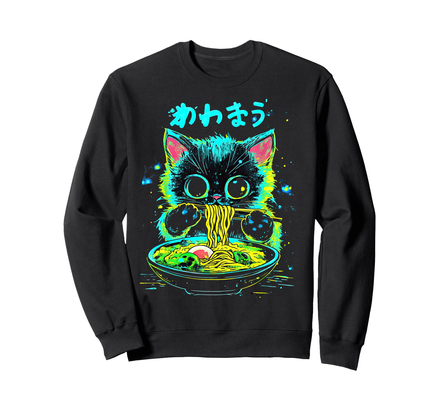 Anime Ramen Cat Japanese Retro Noodles Aesthetic Kawaii Cat T-Shirt
