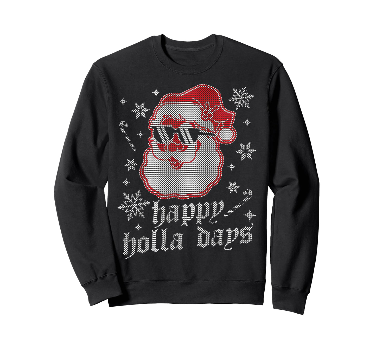 Happy Holla Days - Christmas Santa Claus - Ugly Christmas T-Shirt