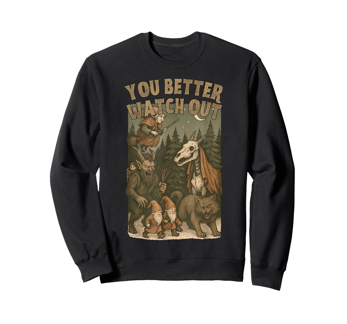 Krampus Dark Christmas Horror Vintage You Better Watch Out T-Shirt