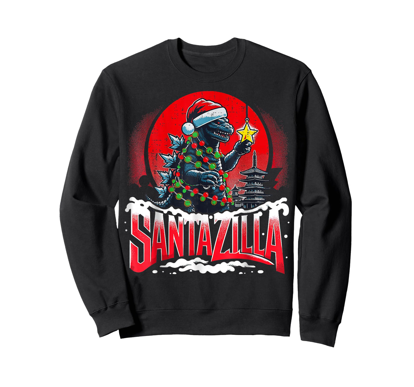 Kaiju Christmas Santazilla Japanese Monster Dinosaur Boys T-Shirt