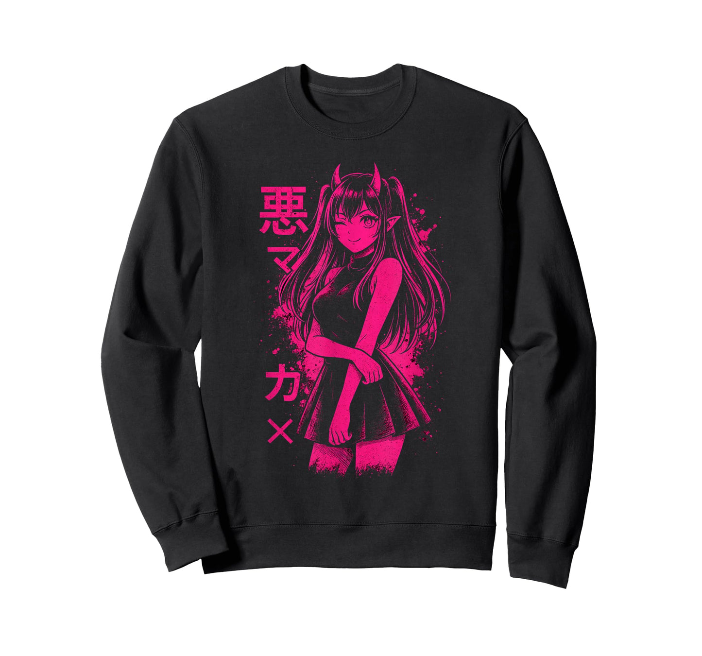 Waifu Anime Horror Aesthetic Pink Goth Girl Manga Characters T-Shirt