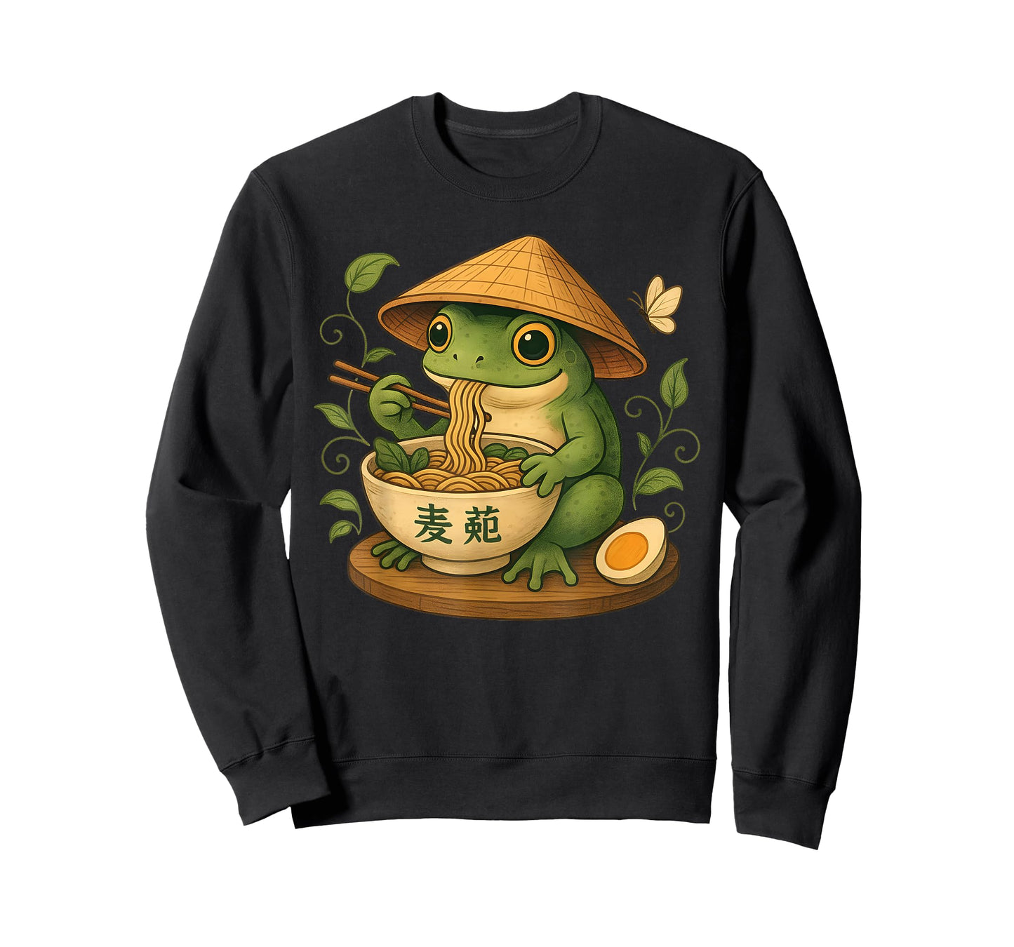 Frog Eating Ramen Kawaii Japanese Noodles Anime Lovers T-Shirt