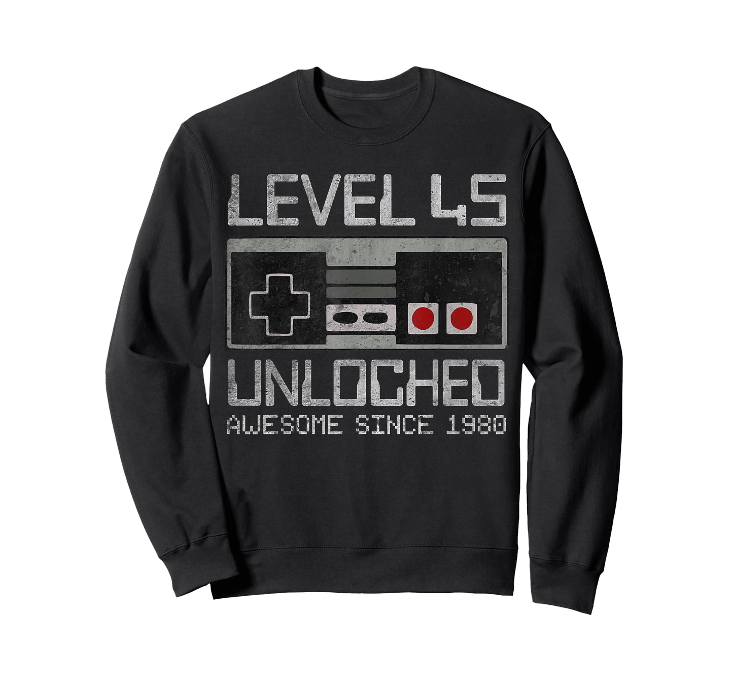 Level 45 Unlocked 45th Birthday 45 Year Old Video Gamer Men T-Shirt