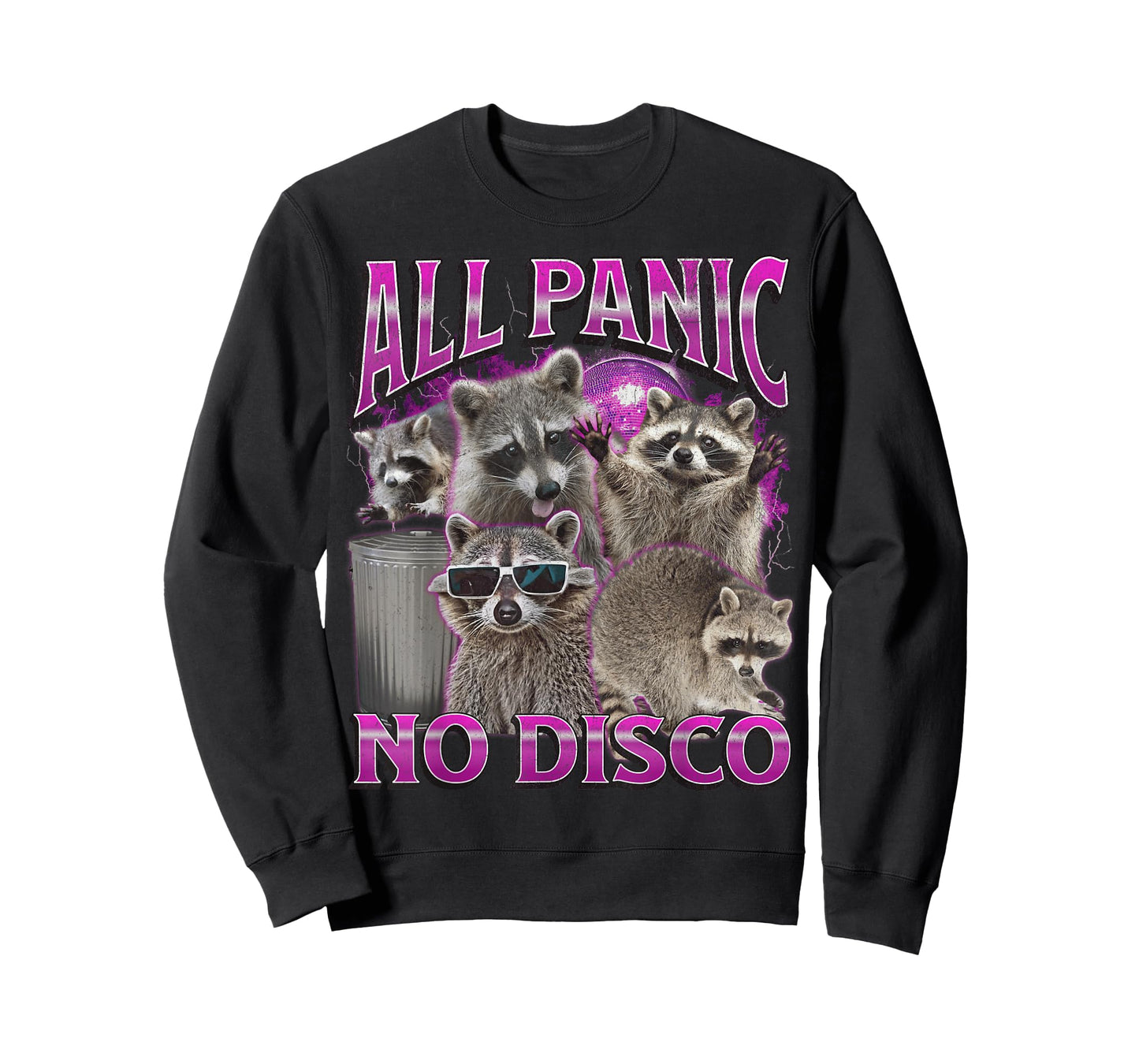 All Panic No Disco Funny Raccoon Meme Bootleg Graphic 90s T-Shirt