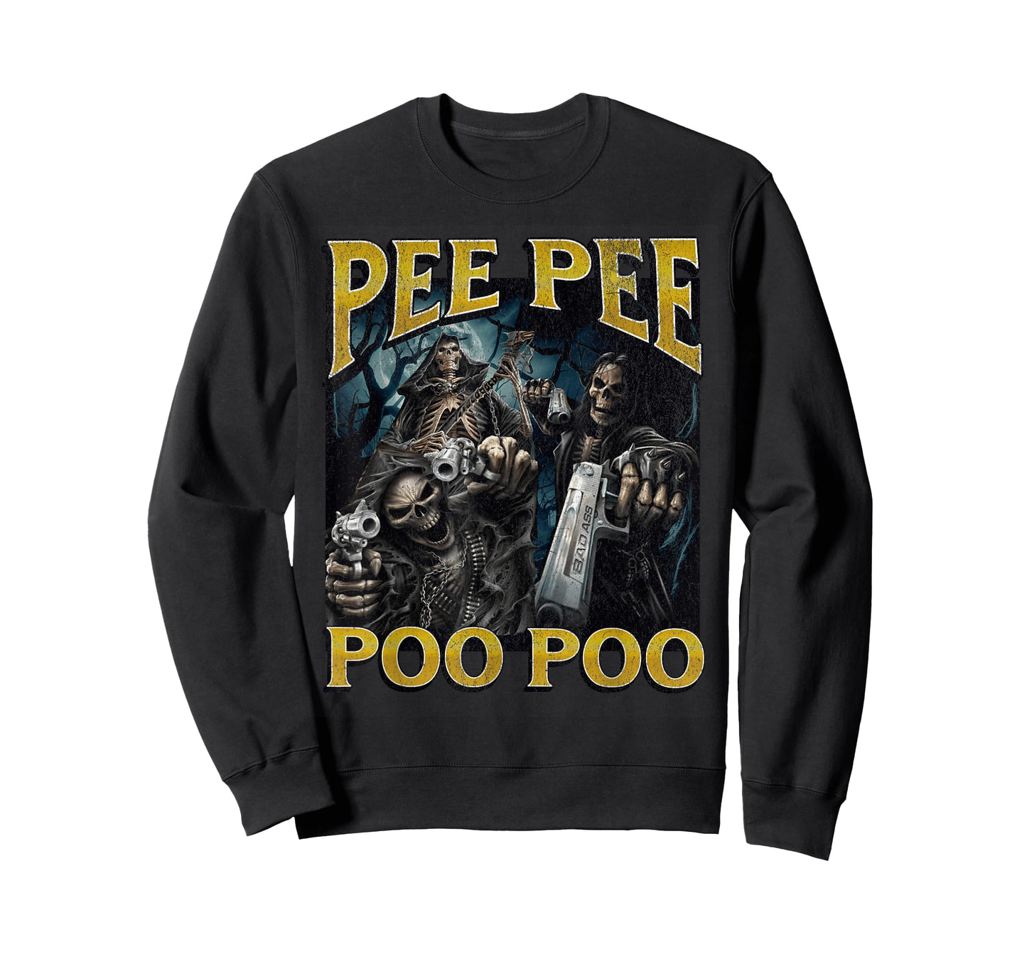 PeePee PooPoo Funny Hard Skeleton Meme Bootleg T-Shirt