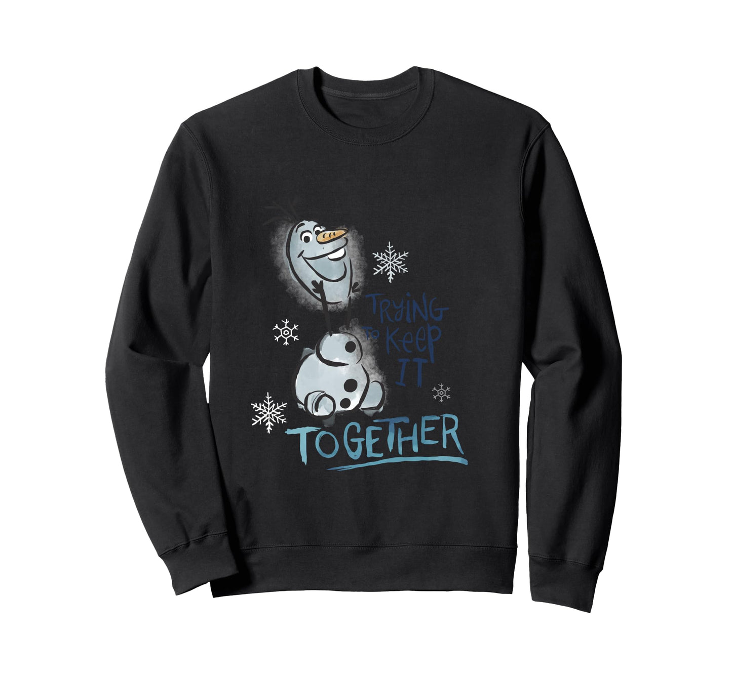 Disney Frozen Olaf Smiling Trying To Keep It Together Poster Long Sleeve T-Shirt