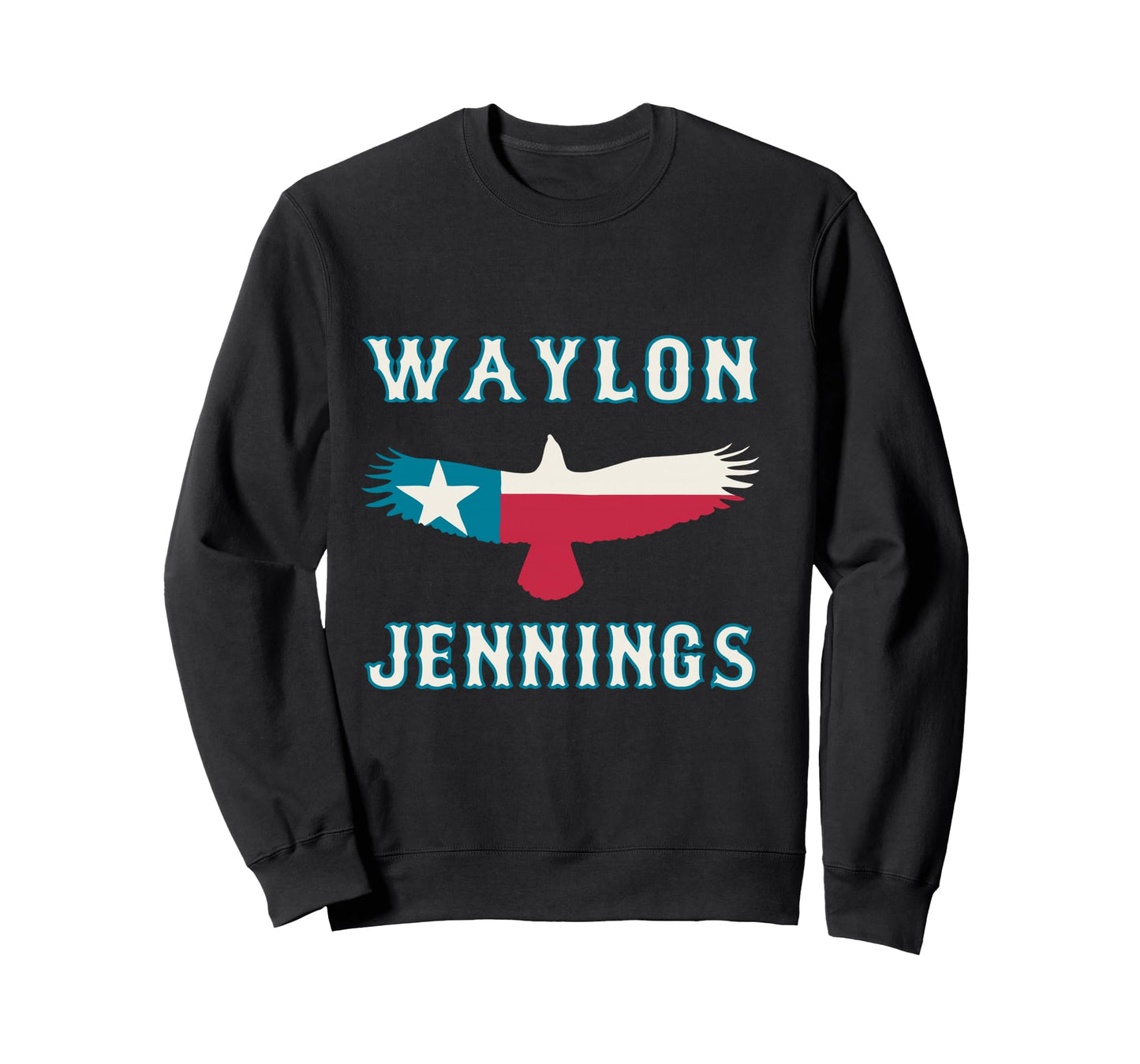 Waylon Jennings - Official Merchandise - Texas Eagle Long Sleeve T-Shirt