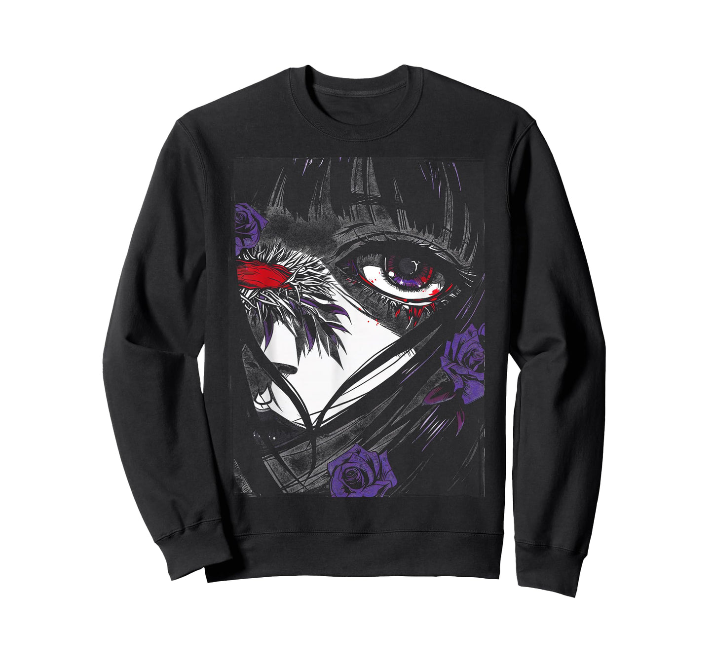 Anime Japanese Goth Cyberpunk City Sad T-Shirt