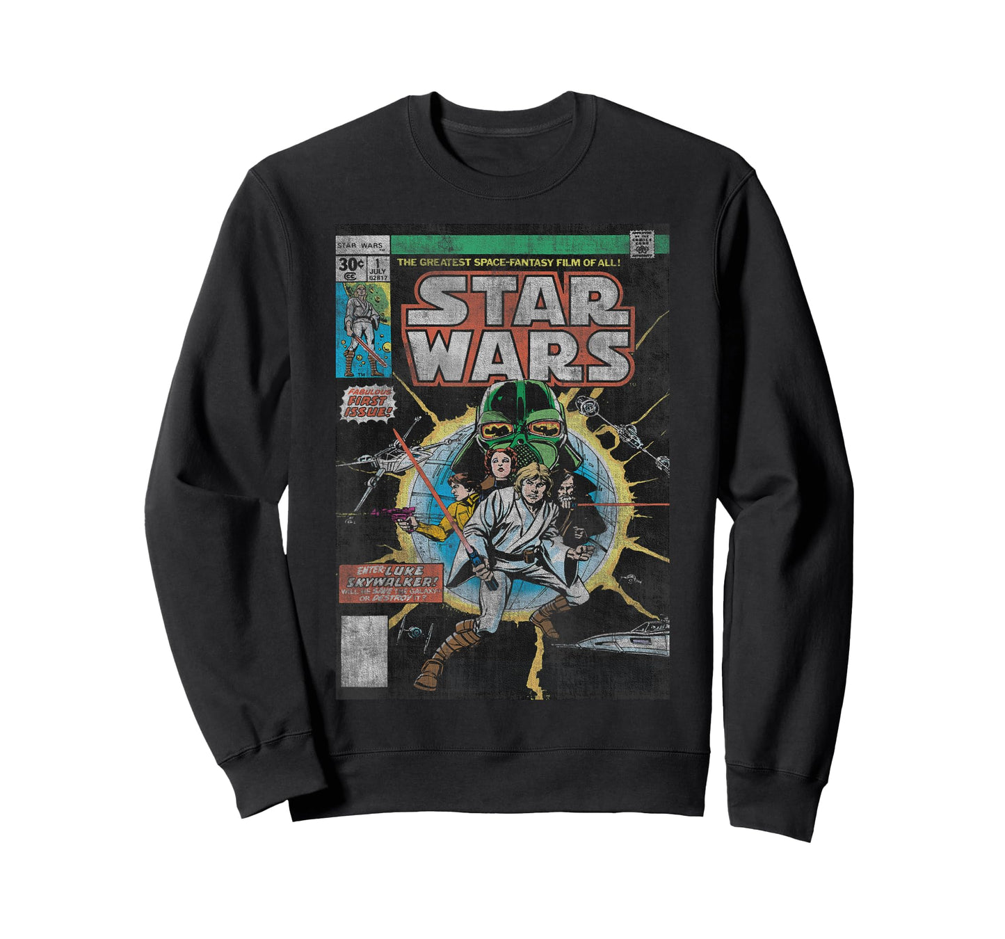 Star Wars Luke Skywalker Vintage Comic Book Cover T-Shirt