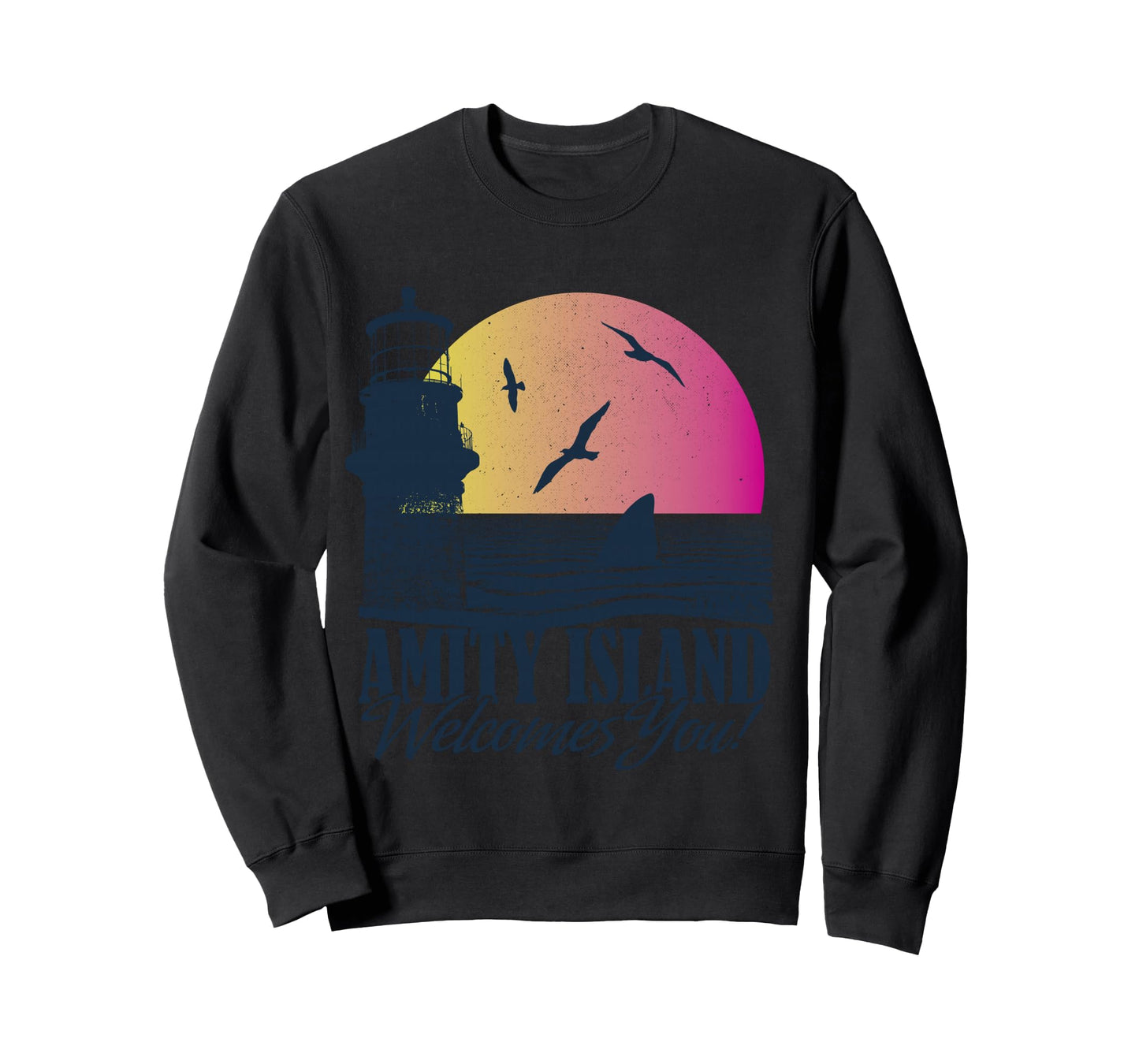 Jaws Amity Island Welcomes You Sunset Long Sleeve T-Shirt