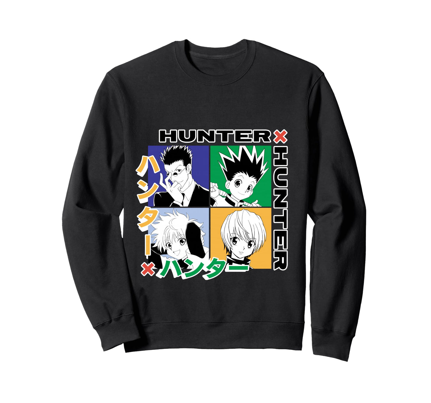 Hunter X Hunter Grid Graphic Long Sleeve T-Shirt