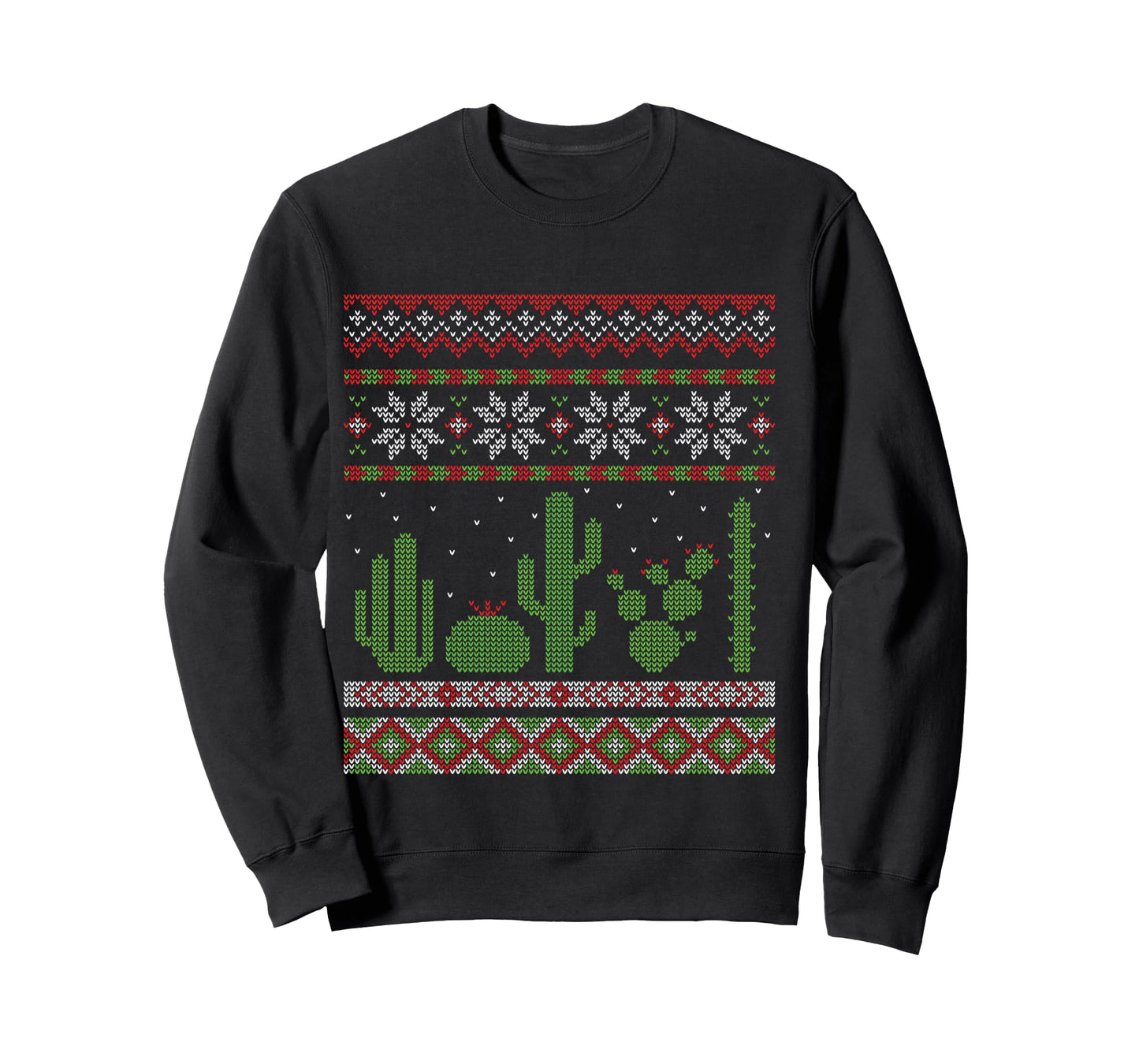 Cactus Ugly Christmas Southwest Cacti Succulent Long Sleeve T-Shirt