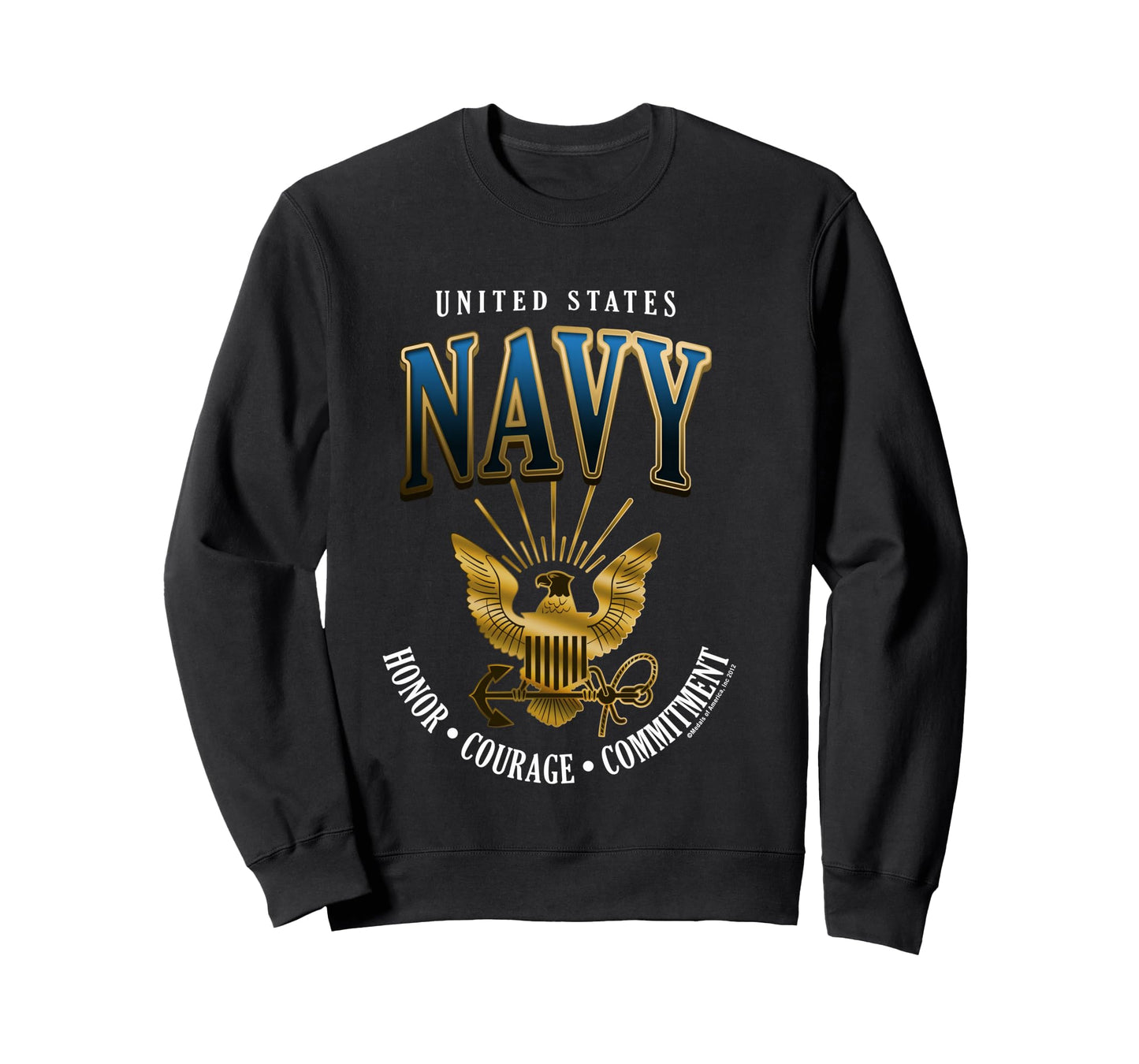 UNITED STATES NAVY HONOR-COURAGE-COMMITMENT Long Sleeve T-Shirt