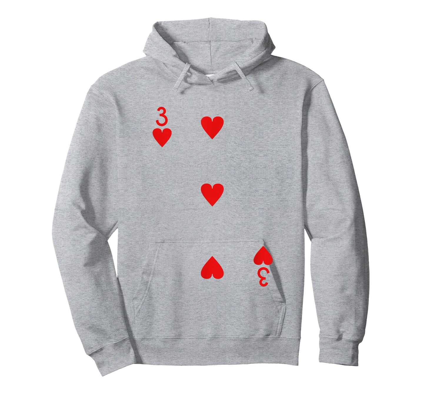 Three Of Hearts Deck Of Cards Playing Cards Halloween Poker T-Shirt
