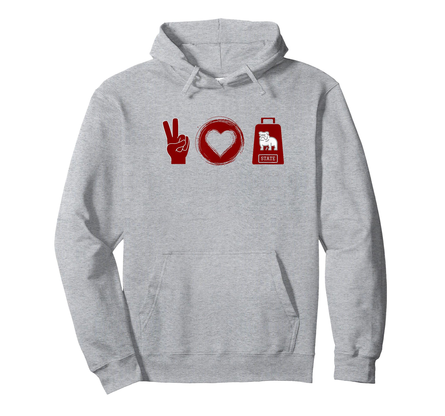 Peace, Love, Cowbell Mississippi Game Day T-Shirt