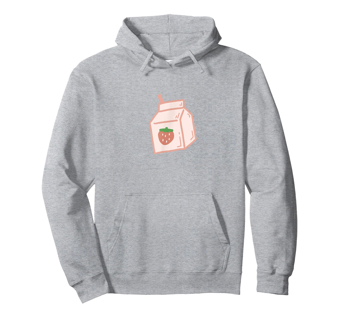 Cute Pink Strawberry Milk Carton Minimal Kawaii Aesthetic T-Shirt
