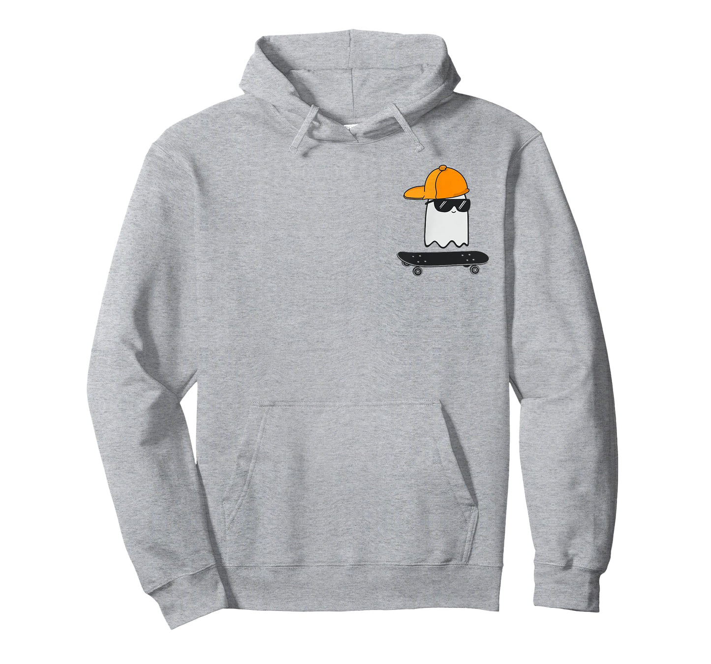 Ghost Skateboarding Lazy Halloween Costume Funny Skateboard T-Shirt