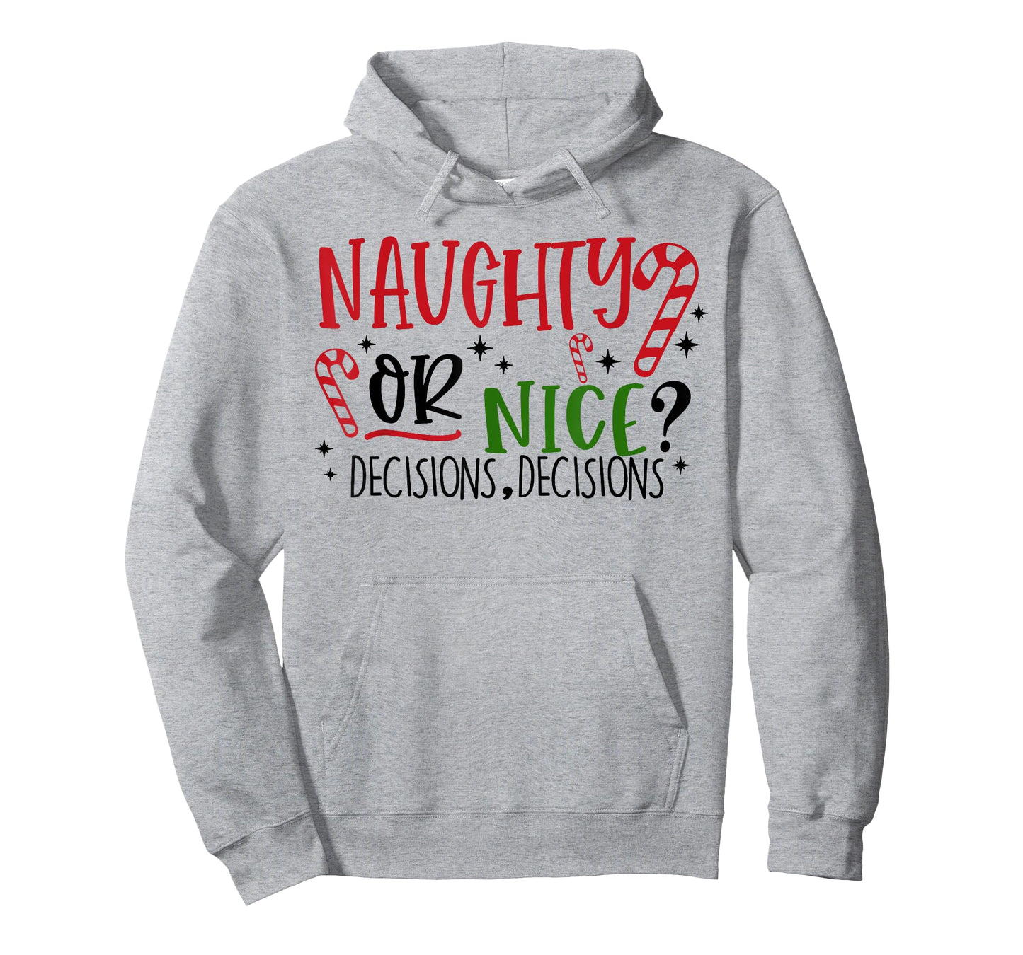 Naughty or Nice? Decisions, Decisions Funny Christmas Pjs T-Shirt