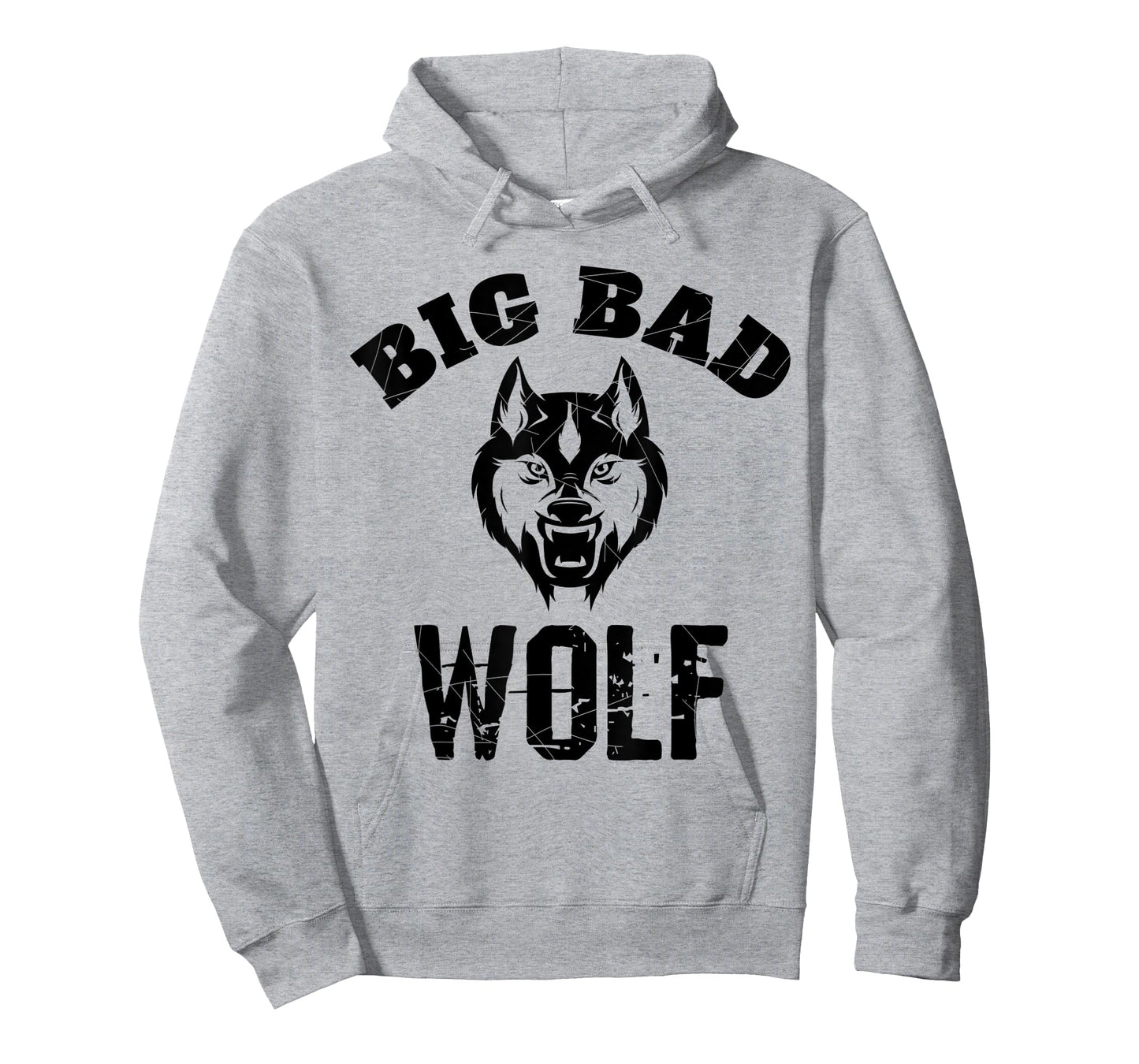 Big Bad Wolf Funny Popular Phrase Vintage Distressed T-Shirt