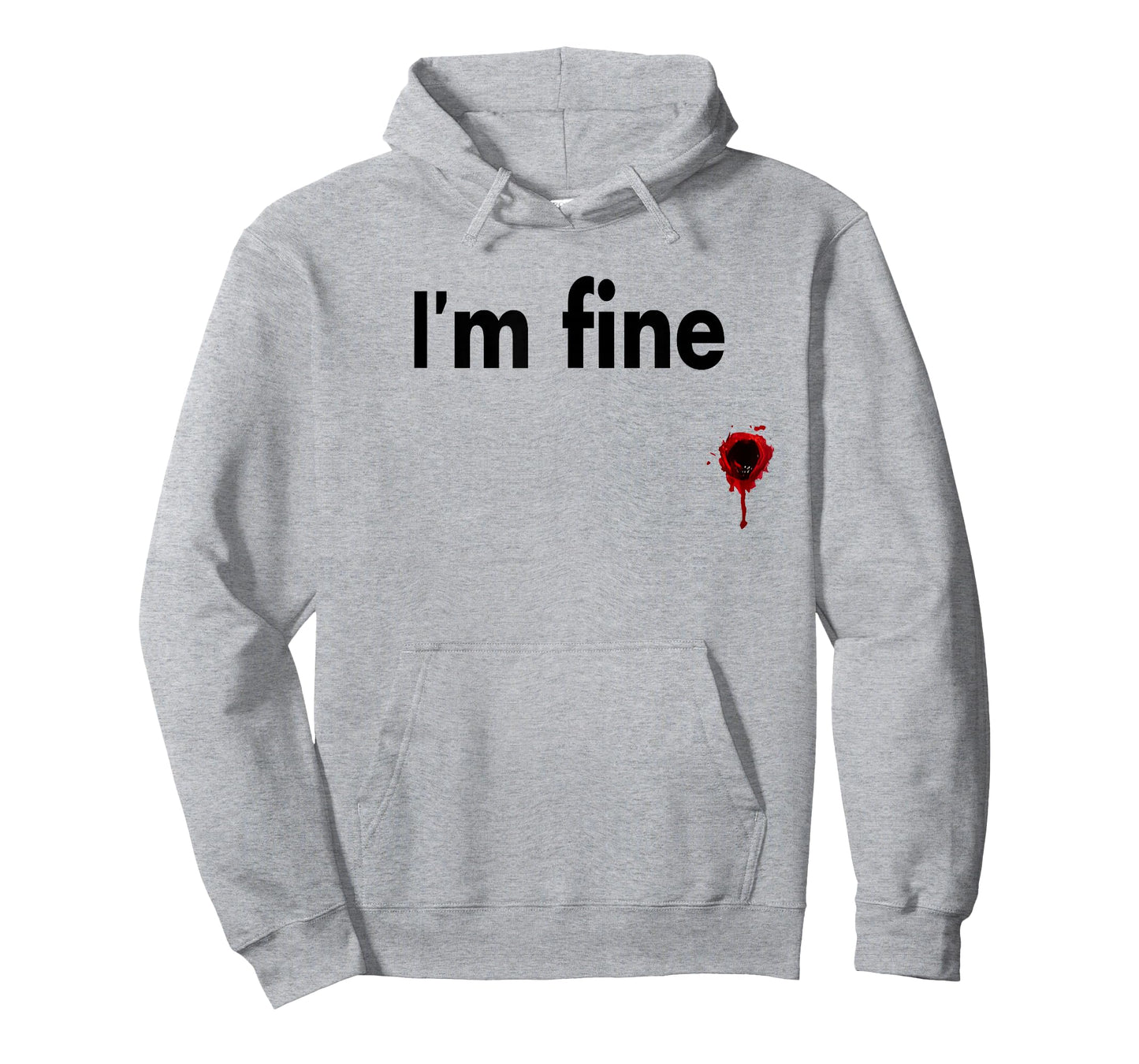I'm Fine Bloody Funny Horror Halloween Men Women T-Shirt