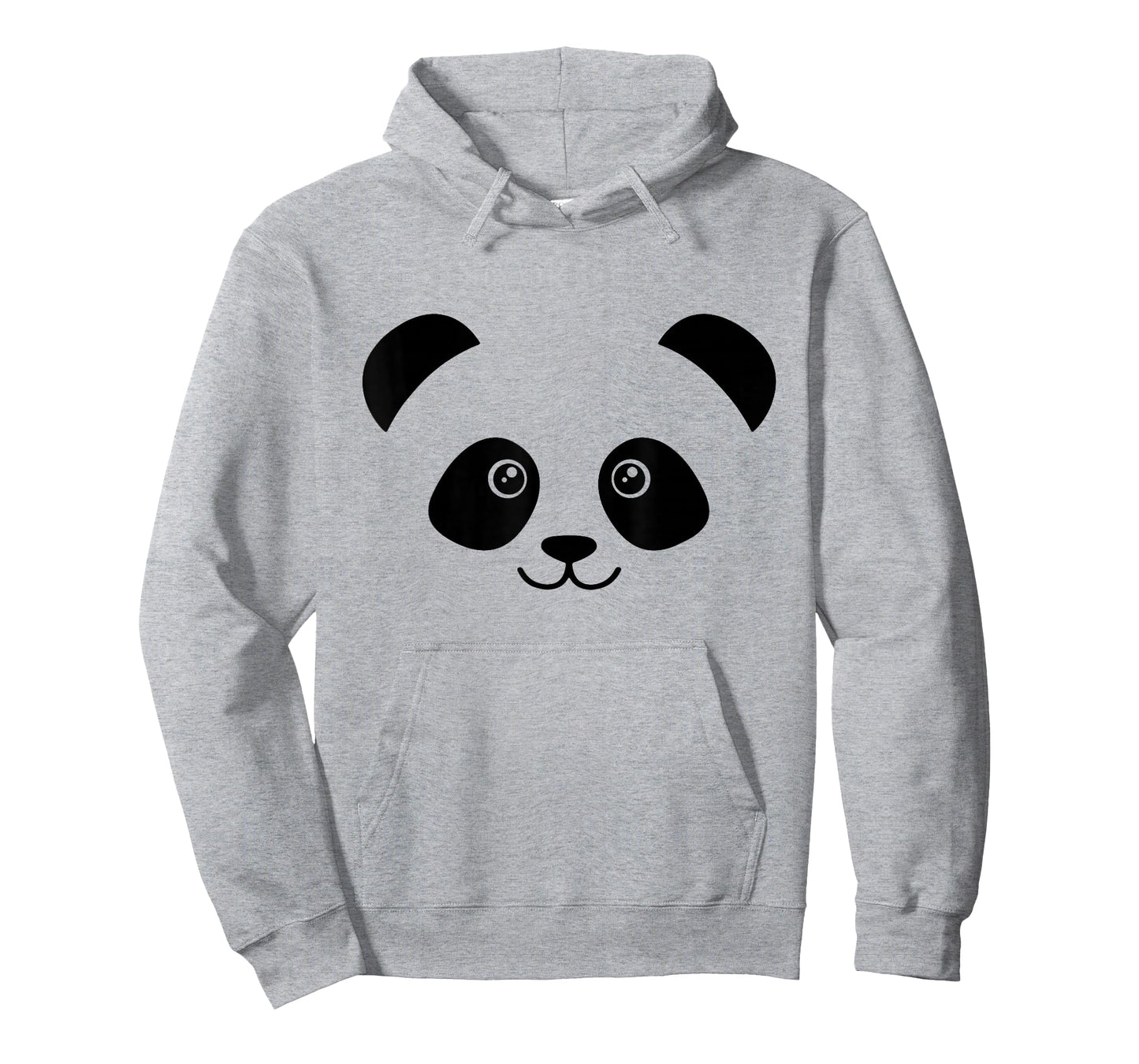Panda Face Cute design Cute Little Panda Face T-Shirt for Women, Girls - Grey, Short Sleeve, Classic Fit, Unisex, XS/Small